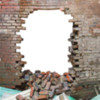 old-brick-wall-with-large-hole-smashed-through-BEJFDH